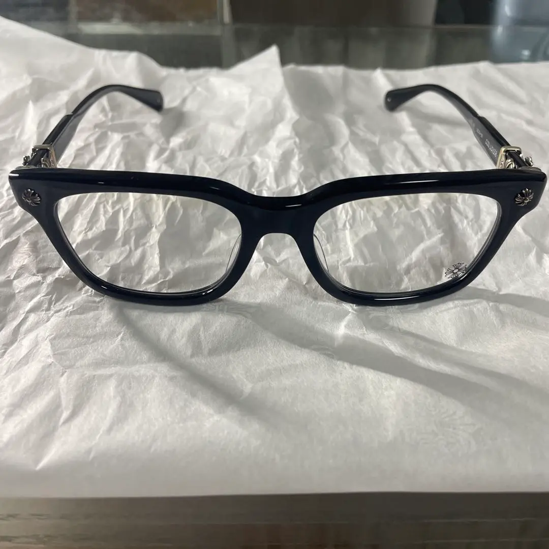 +CHROME HEARTS+ COX UCKER CHプラス メガネ 眼鏡 マットグレー CHROME HEARTS クロムハーツ（原本無） アイウェアケース付属