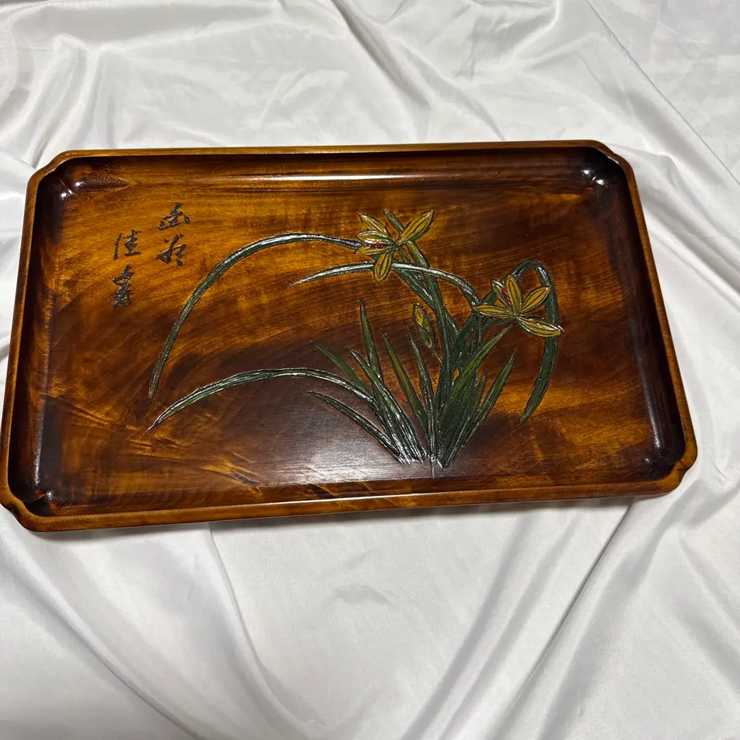 janbox公式アカウント01烏城彫　お盆　夫婦鳥 内祝、記念品 ｜ ギフト/記念品 ｜ 岡山特産 烏城彫（うじょう