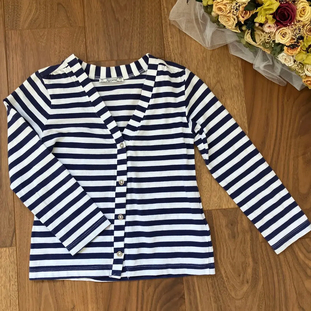 Thumbnail of ! Mayoral Long-sleeved striped cardigan 116 cm (approx. US size 6) 110cm (approx. US size 5)