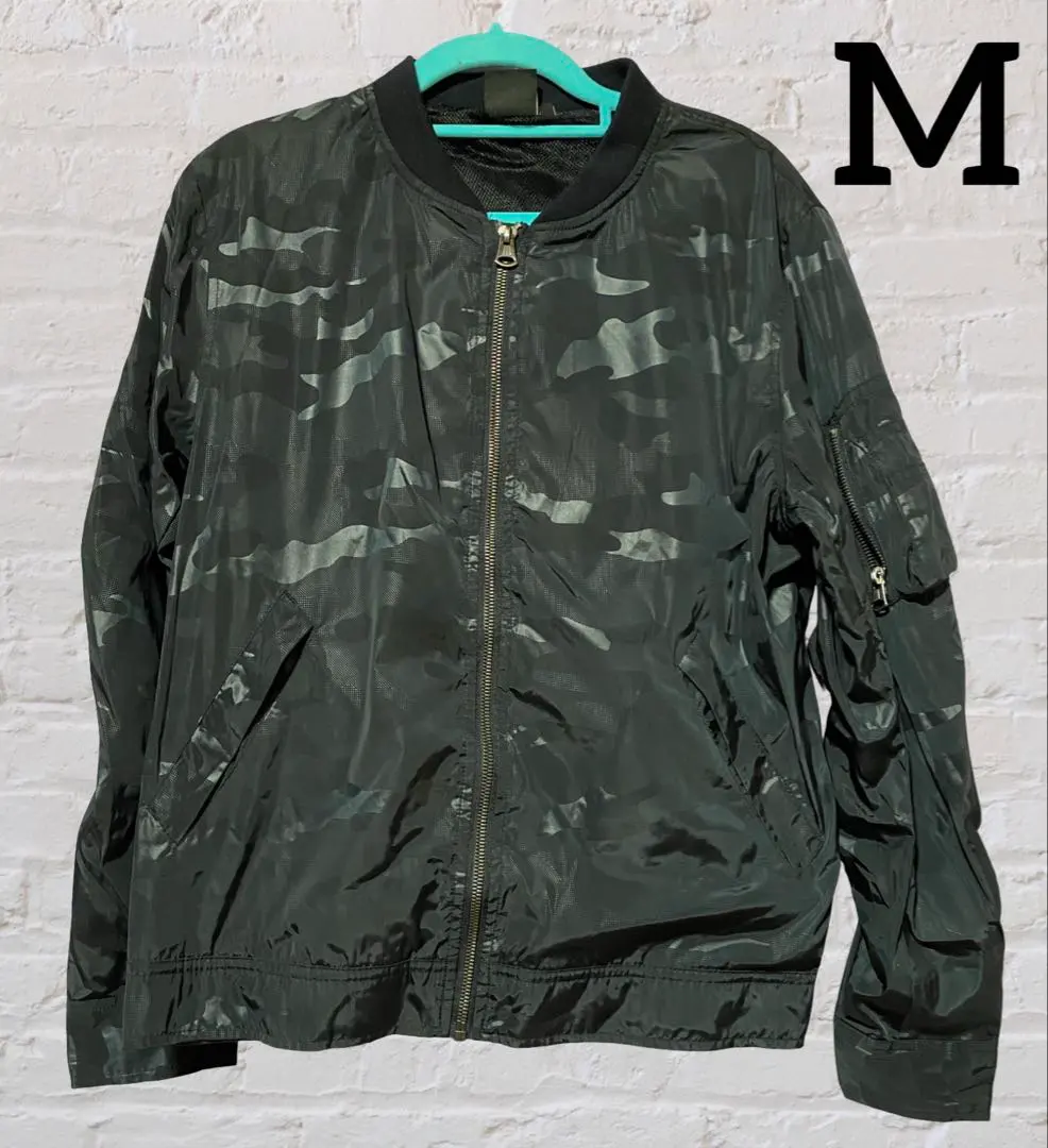 黑色迷彩 MA-1 夾克 M 碼 梭織外套 飛行夾克 的縮圖