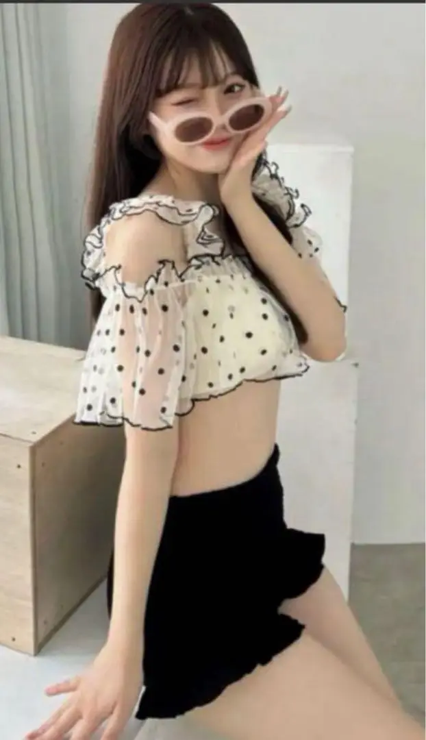 Rili ドットチュール2way水着 RiLi（リリ）の「ドットチュール2way水着【RL】（水着）」 - WEAR