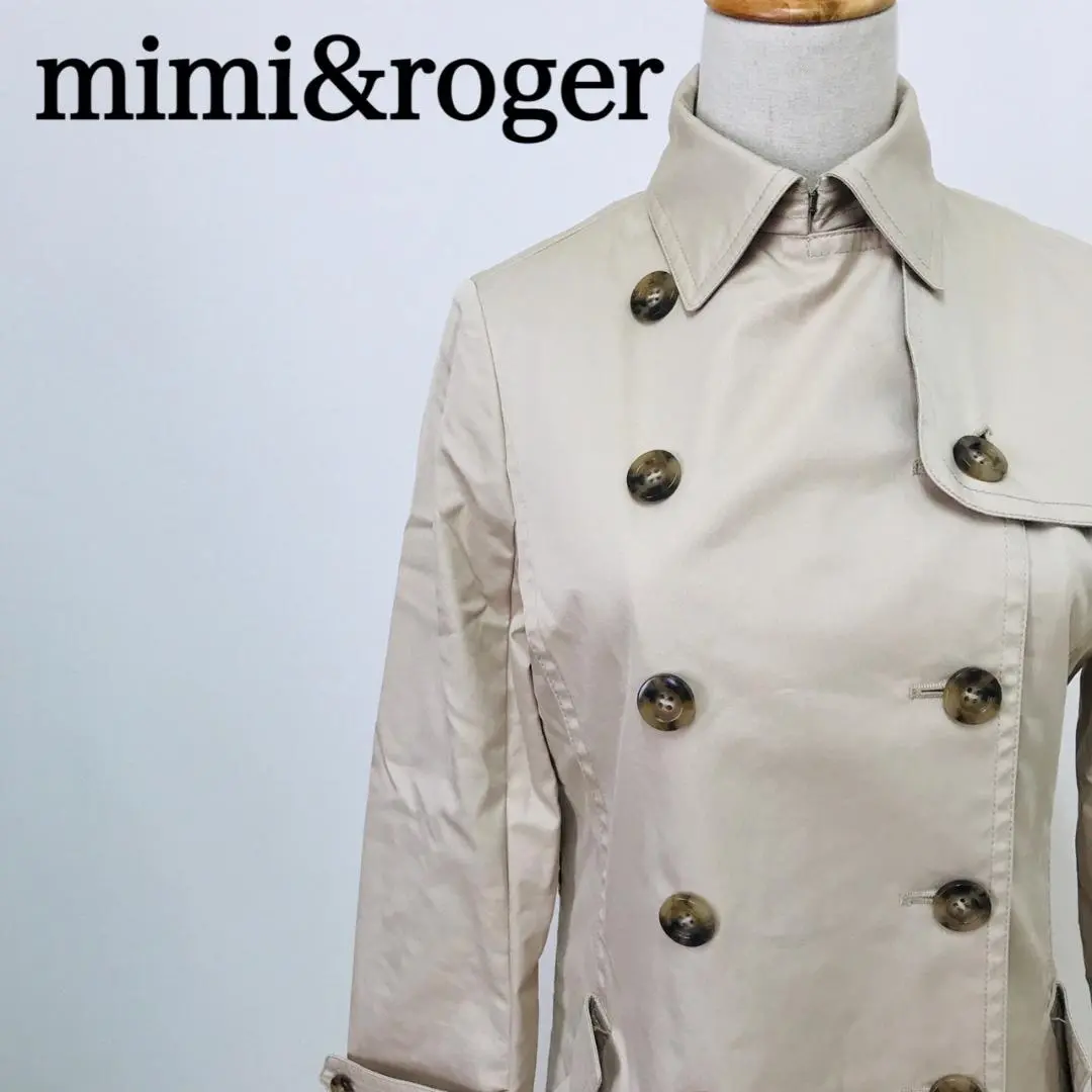 ミミアンドロジャー　mimi&roger トレンチコート　ベージュ 2025年最新】ミミアンドロジャー レディース トレンチコート