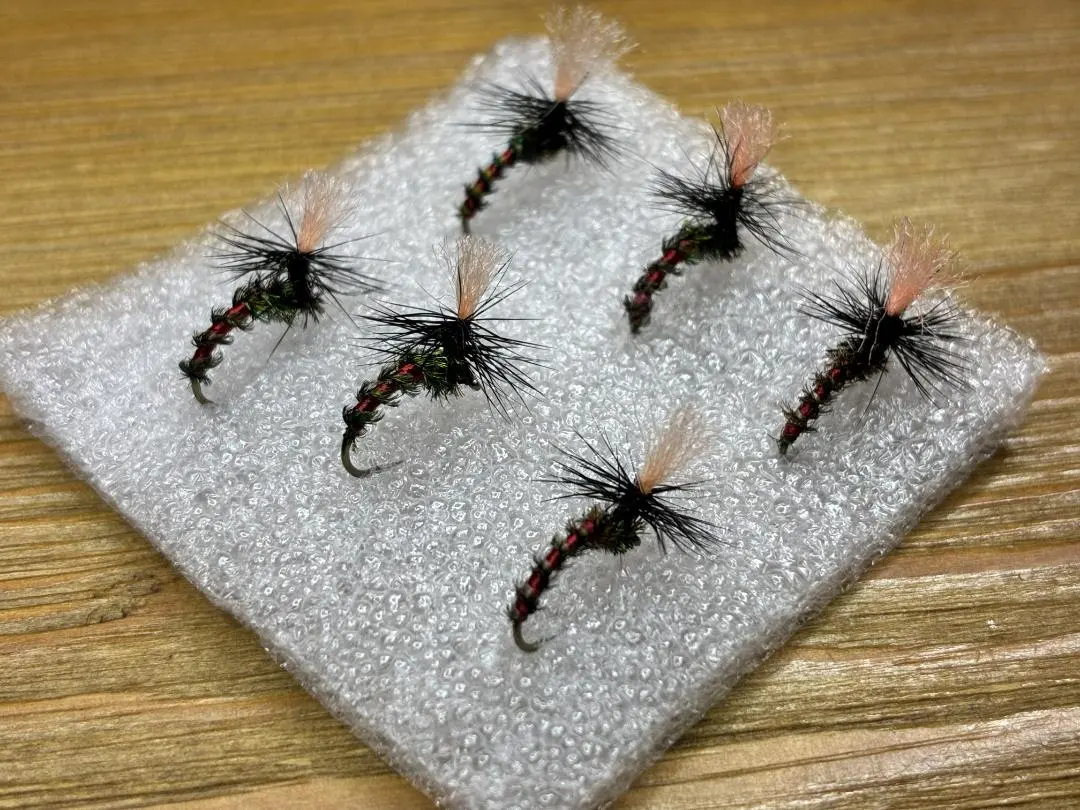 Thumbnail of Unused Complete Fly Set - ⑬ Peacock Parachute #14 / 6 flies