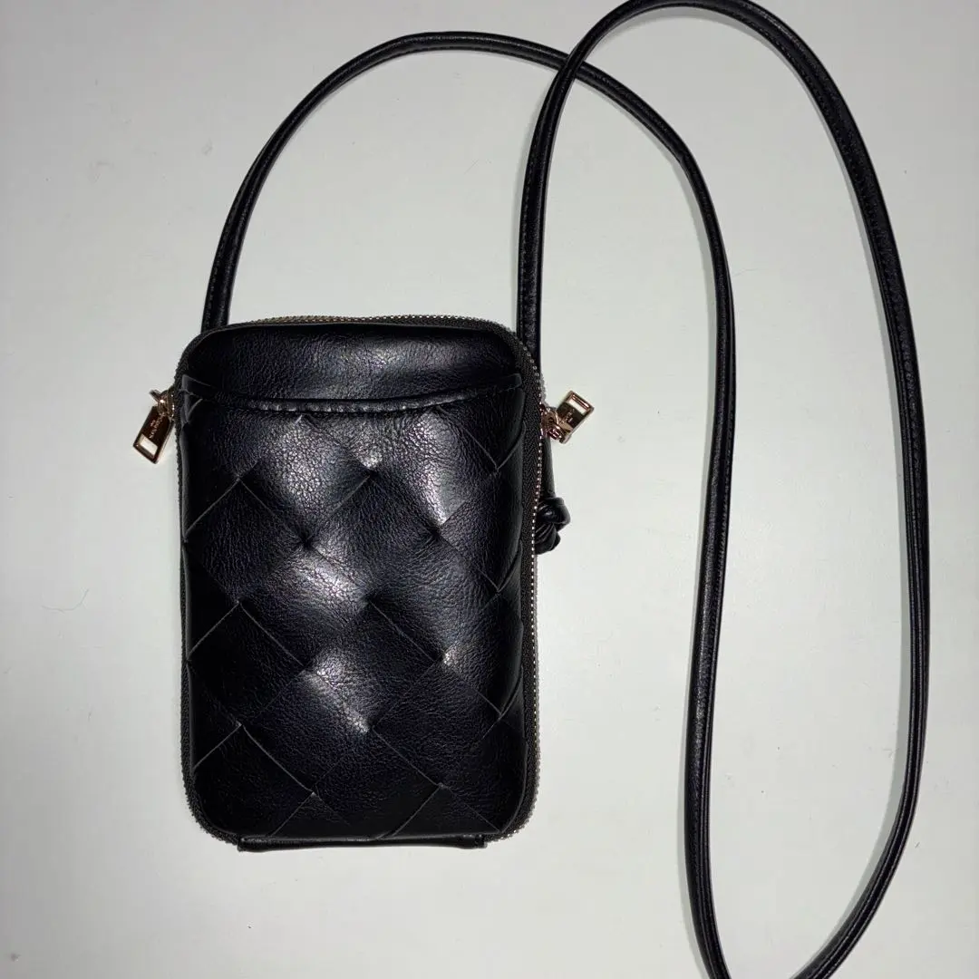 Thumbnail of Quilted Design Smartphone Shoulder Bag, Black