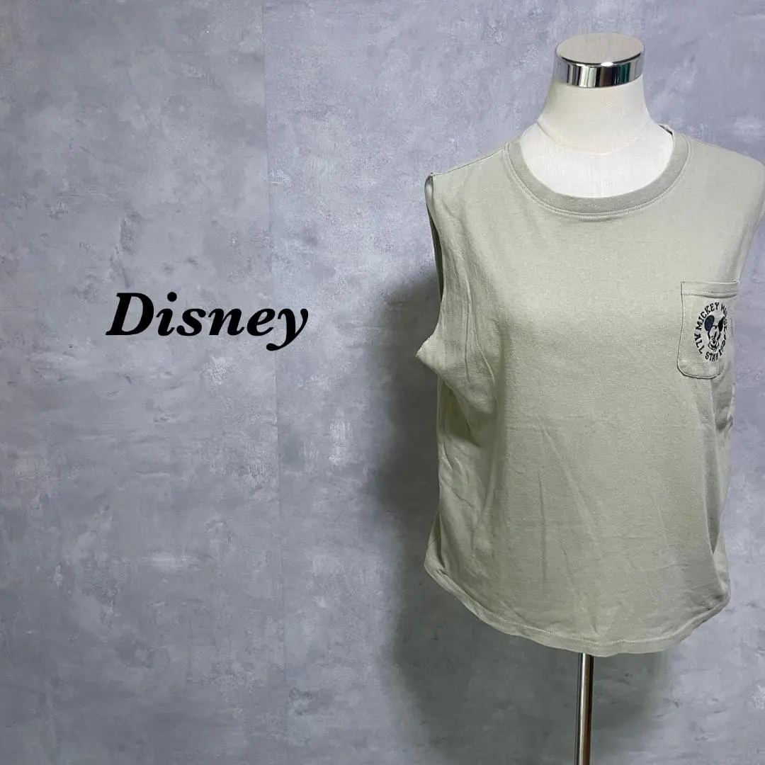 Thumbnail of Disney Tank Top Mickey Print Green Gray M 4227