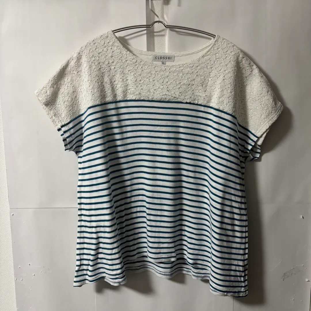 Thumbnail of "Same-day shipping" XL CLOSSHI Lace Stripe Sleeveless T-shirt