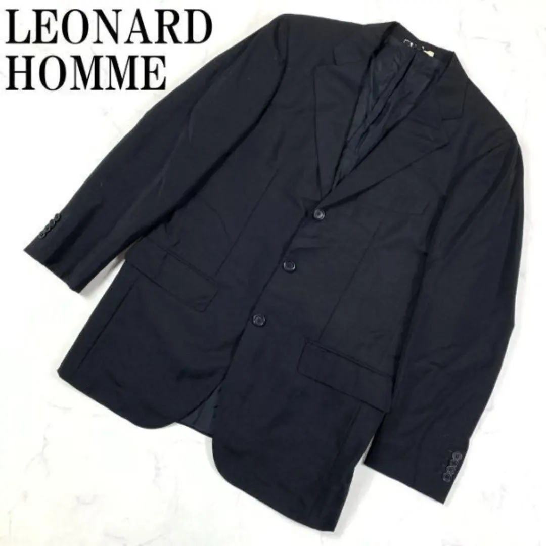 LEONARD HOMME 利奧納多男士 訂製西裝外套 黑色 黑色 的縮圖