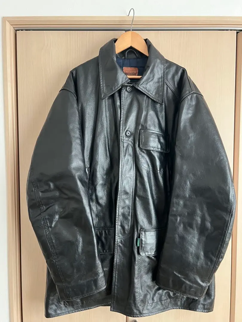 Paul Smith Jeans 90年代 英格蘭製 皮革大衣 的縮圖