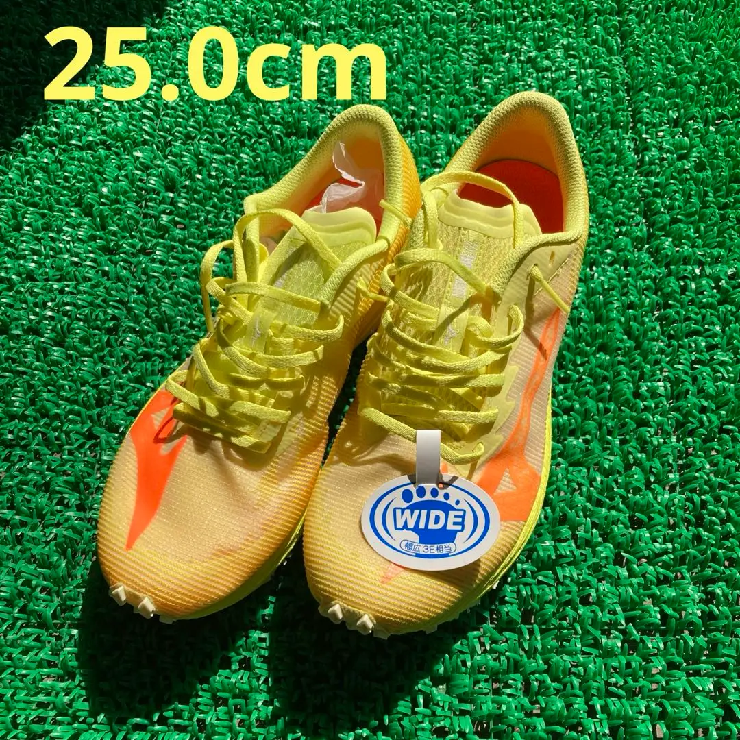 ミズノ ウェーブデュエル3 ワイド 26cm イエロー ASICS ランニングシューズ 3E相当 メンズ ミズノ MIZUNO