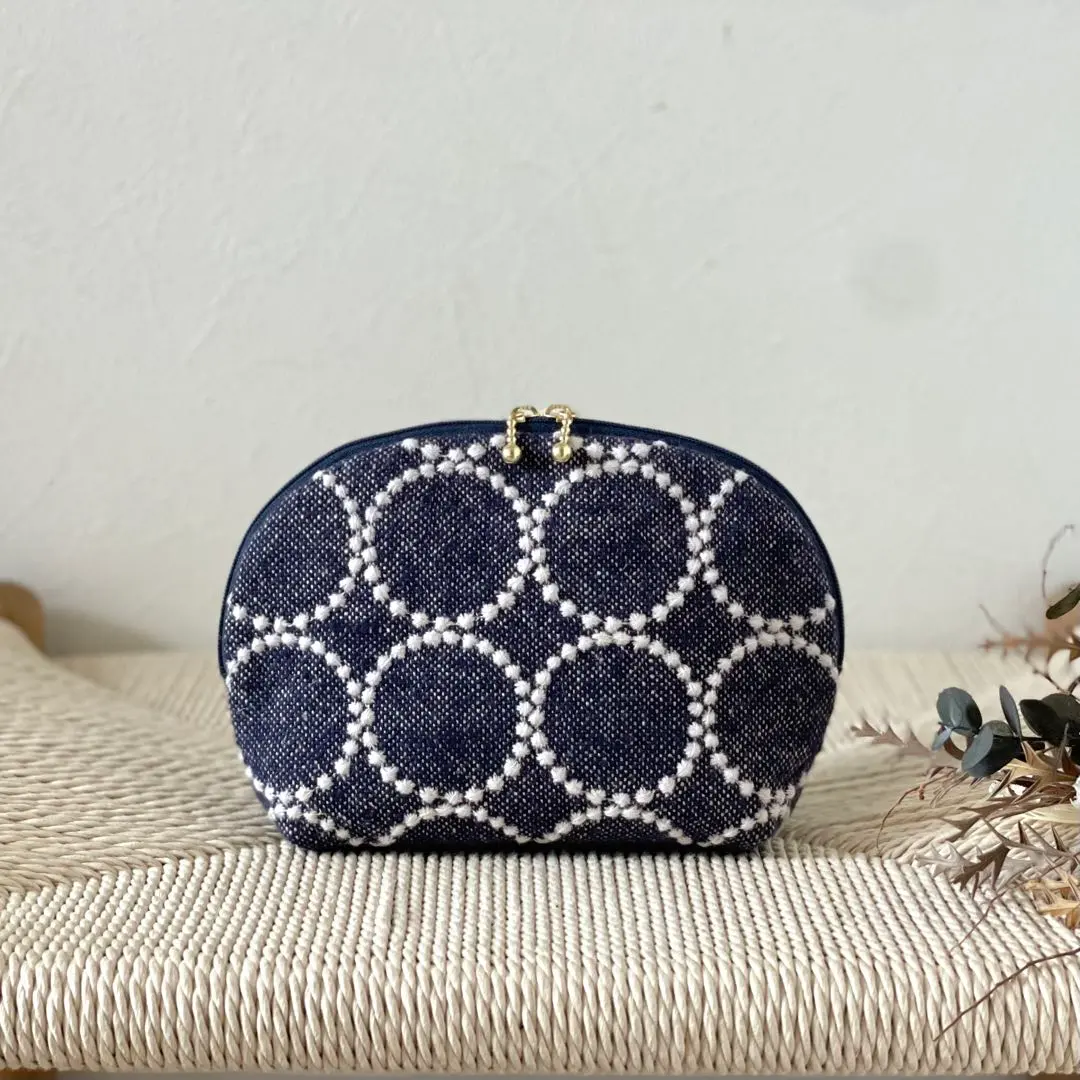Thumbnail of mina perhonen Shell Pouch Grande tambourine navy