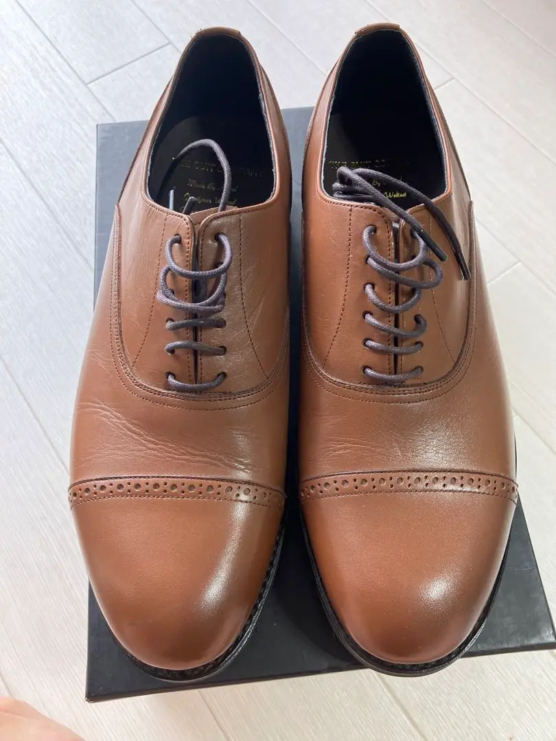 未使用 スーツカンパニー 日本製 軽量 ビジネスシューズ 24.5 2025年最新】THE SUIT COMPANY シューズ型：ストレートチップ