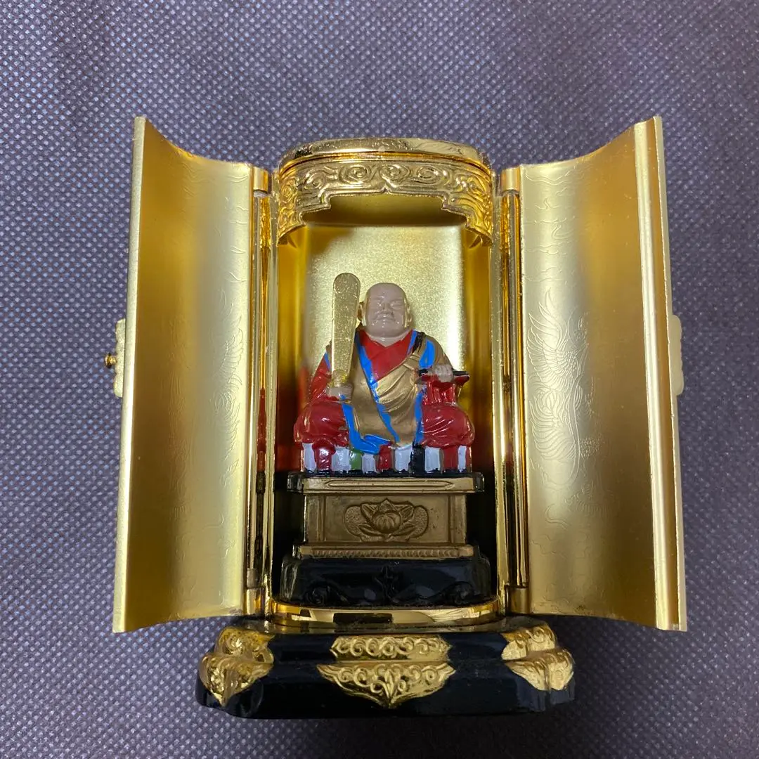 ♥小さな　日蓮上人　座像　金属製　日蓮　仏壇　仏具　仏像　骨董　古玩　レトロ imgrc0108621038.jpg