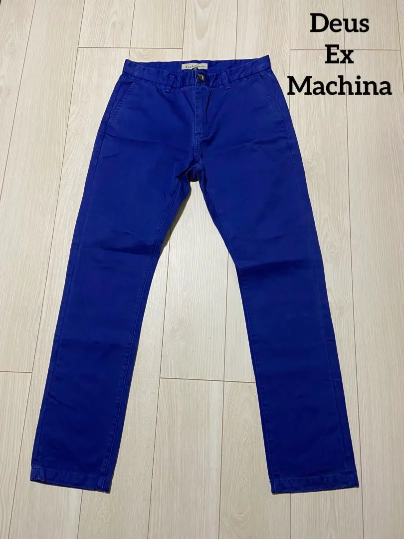 DEUS EX MACHINA デウスエクスマキナ チノパンツ ネイビー 32 Deus Ex Machina☆FORD PANT スリムフィット コットン チノパン