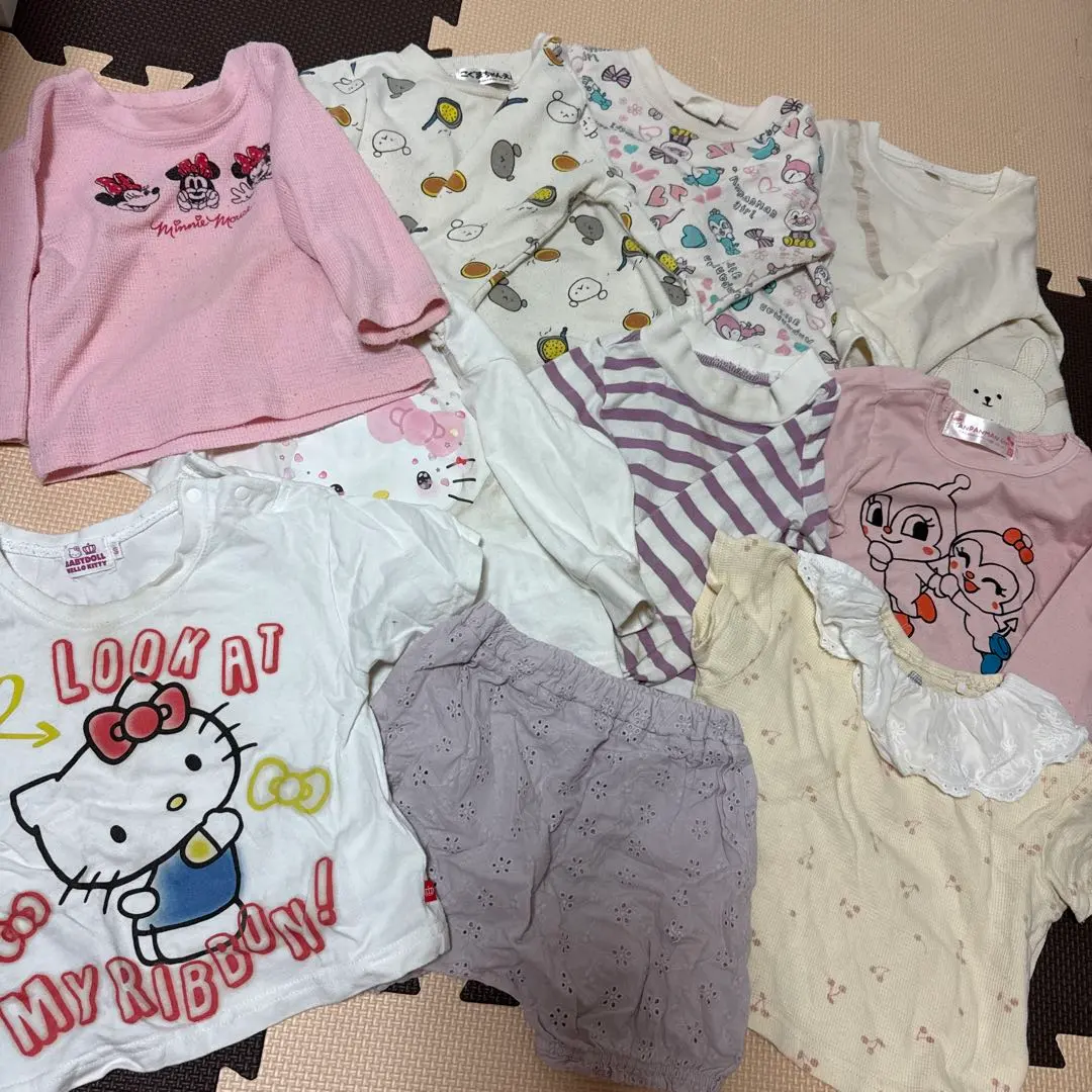 Thumbnail of 10-piece baby girl clothing set for nursery school, 80cm
