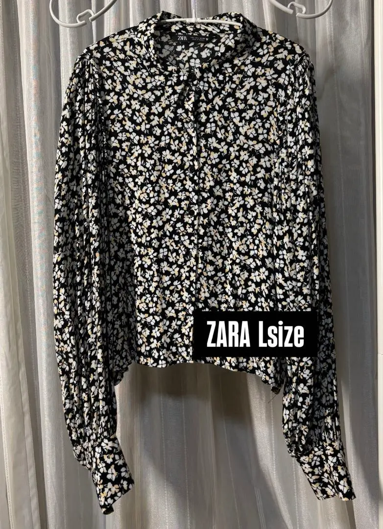 Thumbnail of ZARA Floral Print Long Sleeve Blouse, Size L