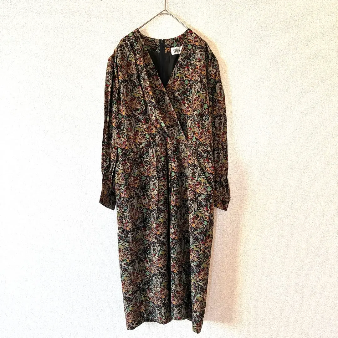 Thumbnail of TAKEO NISHIDA Patterned Silk Dress 13