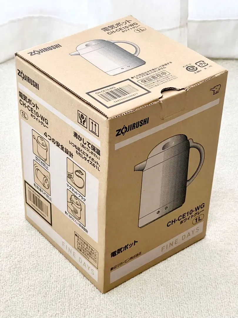 象印 電気ポット CH-CE10-WG 1L ホワイト　新品 2025年最新】象印 電気ポット ch-ce10の人気アイテム - メルカリ