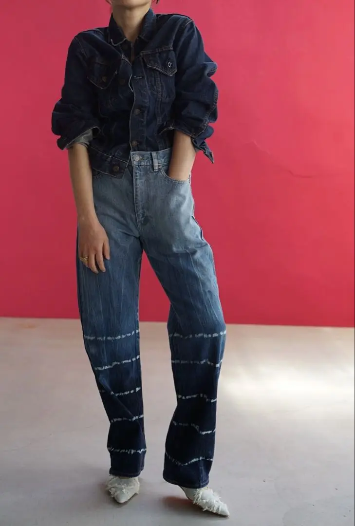 最終お値下げ価格フミカウチダ　デニム FUMIKA UCHIDA/フミカウチダ】DENIM OVERALL APRON MAXI DRESS T