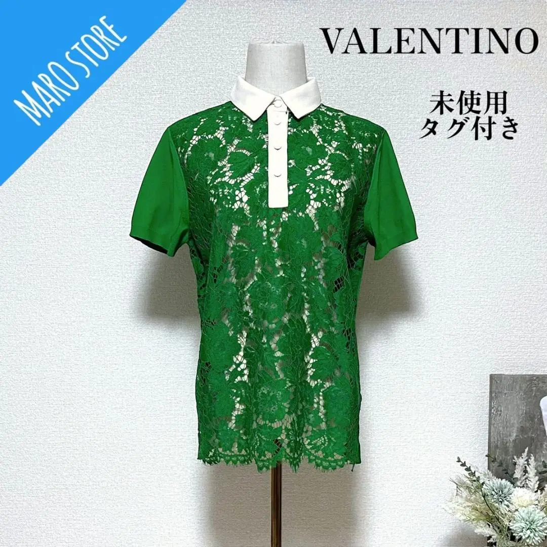 美品　VALENTINO ヴァレンティノ　レース　ニット　ポロシャツ　半袖　花柄 楽天市場】ポロシャツ（ブランドバレンチノ）（トップス