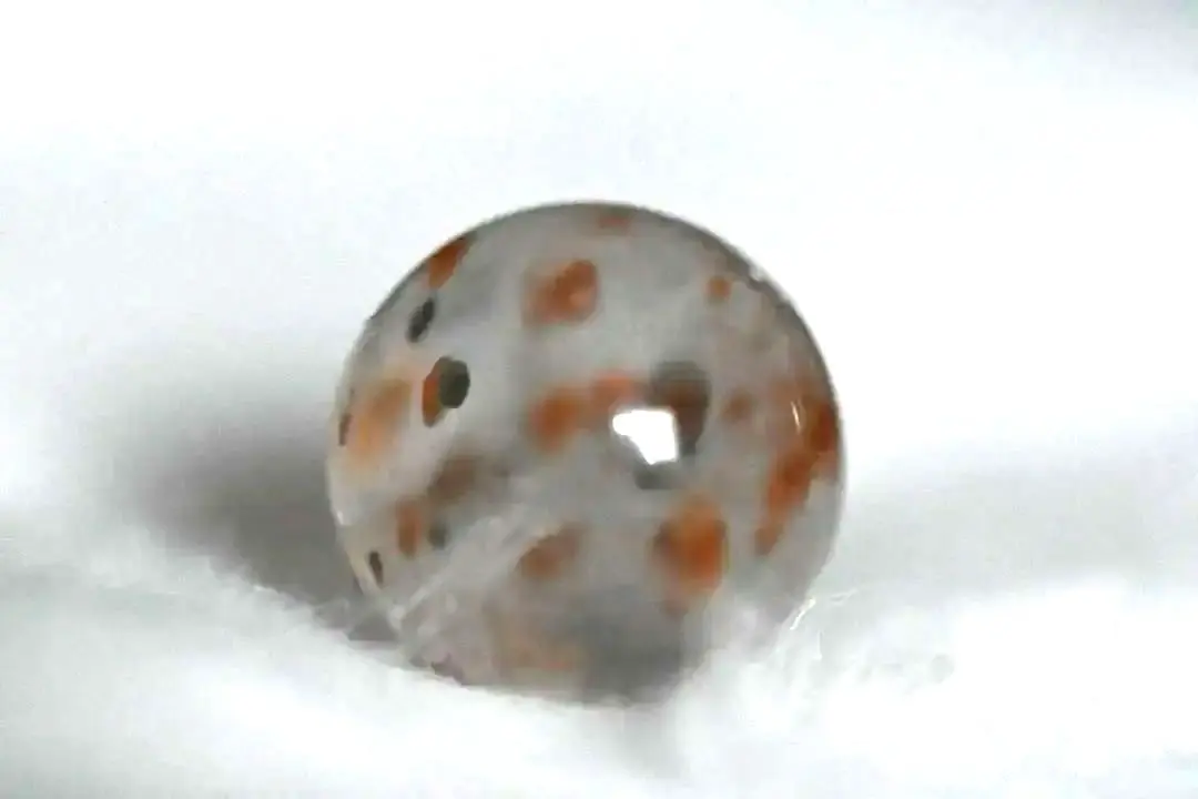 Thumbnail of Yumeen Garnet Augite in Quartz 10.26mm Ultra Rare Stone with Copy of Identification Report