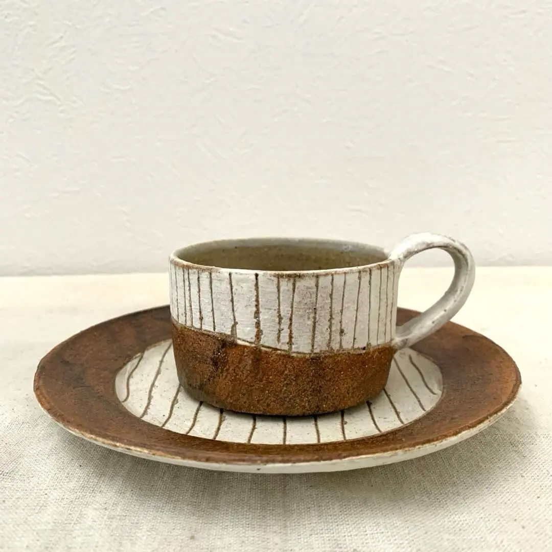 rutawa.rawajifuさん器9個セット ライン、ドット、コゲ模様 rutawa.rawajifuさん器9個セット ライン、ドット、コゲ模様