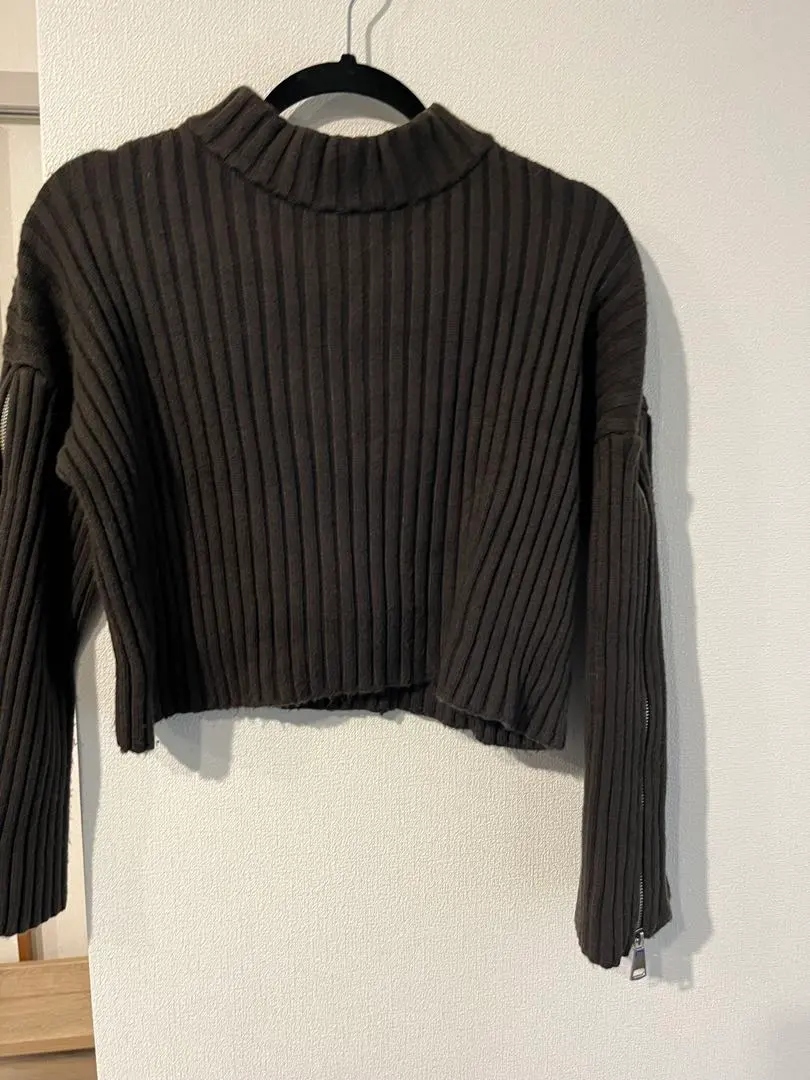 Thumbnail of ZARA Ribbed Knit High Neck Sweater with Side Zips