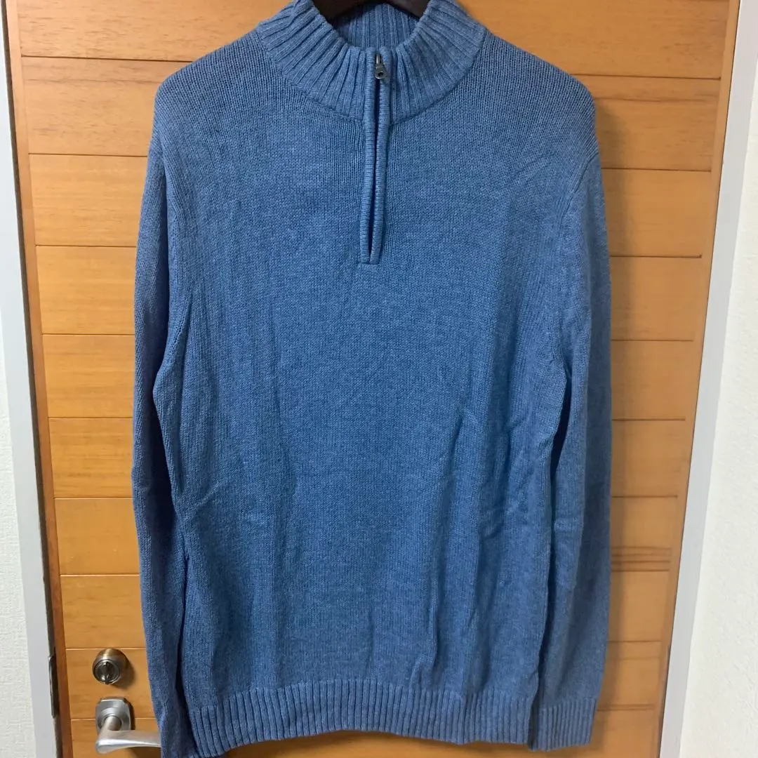 Thumbnail of Croft & Barrow half-zip knit sweater, size L, blue