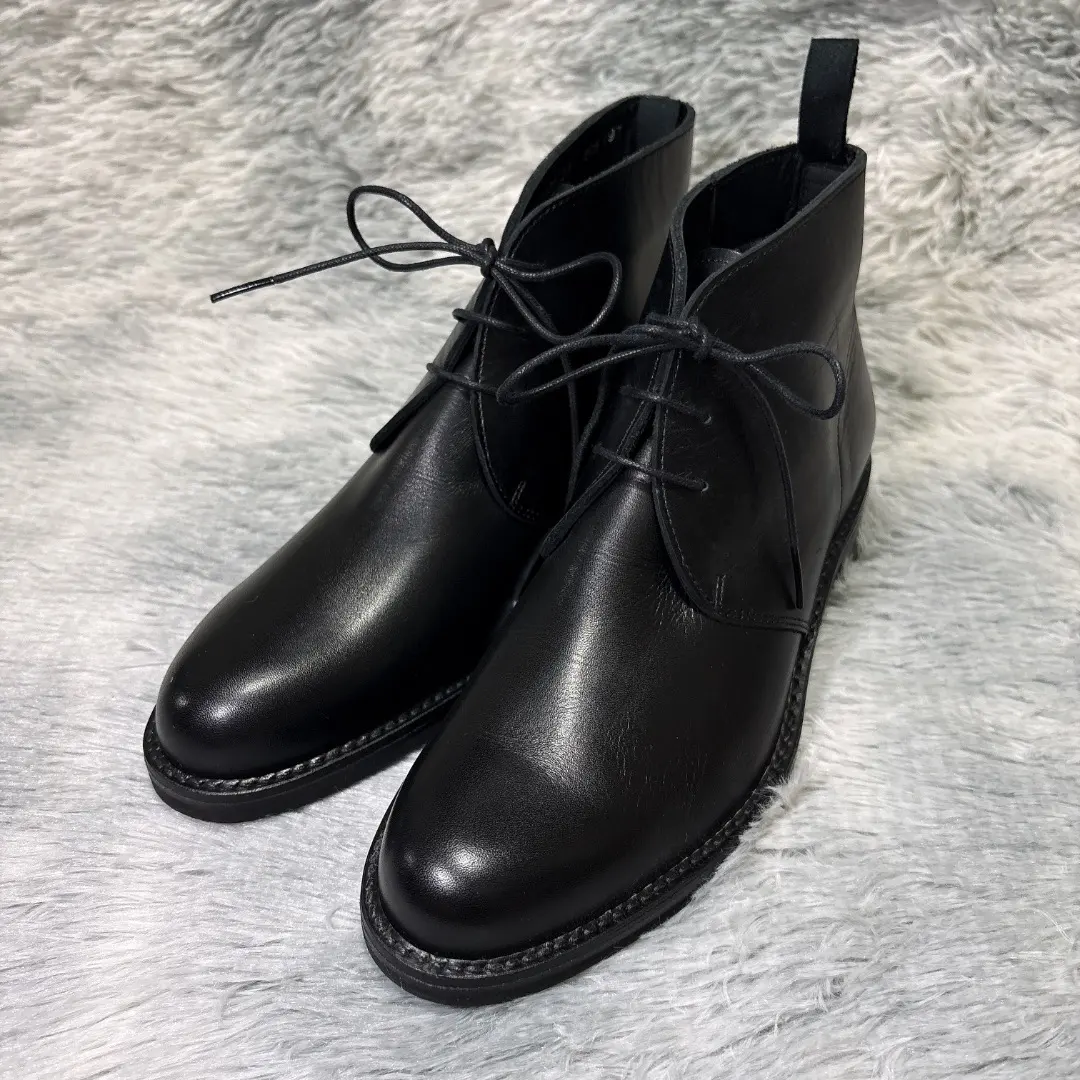 Thumbnail of New ✨ Himiko 23.0cm Desert Boots Leather Black Made in Japan