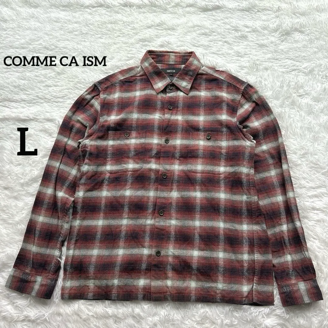 COMME CA ISM 燈芯絨襯衫 格紋 秋冬穿搭 戶外 L 的縮圖
