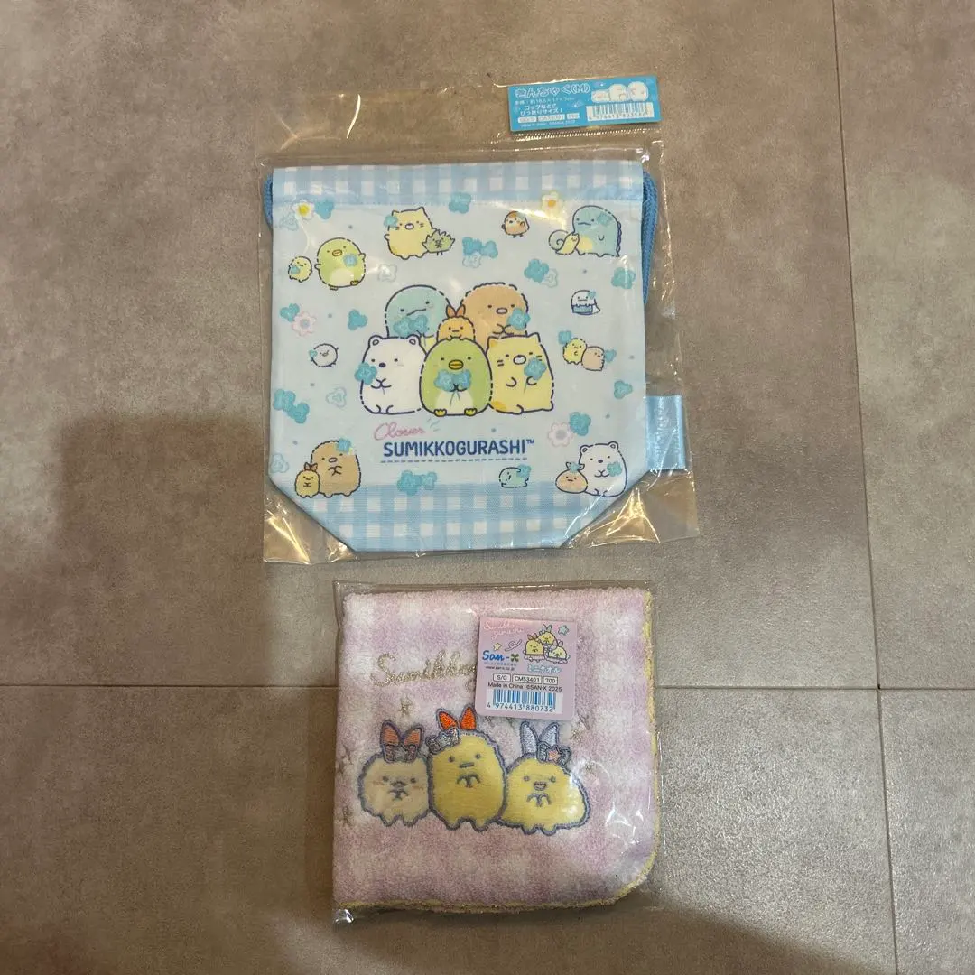 Thumbnail of Sumikko Gurashi Drawstring Bag & Handkerchief Set