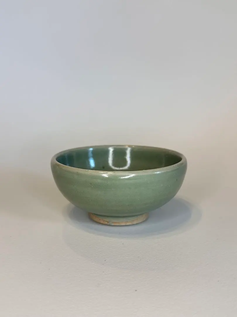 Thumbnail of Chinese Antique: Ming Dynasty Longquan Celadon Teacup, one, 9cm diameter, tea ceremony item