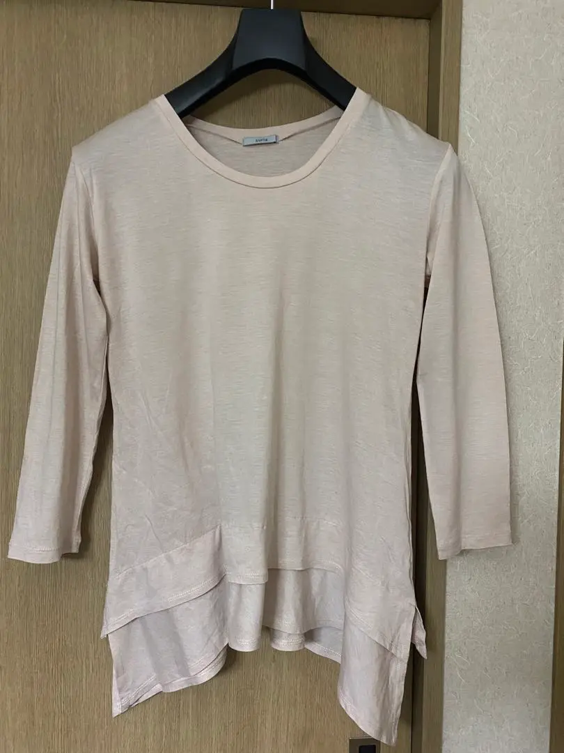 スリア  suria ピケトップ  Tシャツ  カットソー ブルー スリア suria ピケトップ Tシャツ カットソー ブルー 五分、七分袖