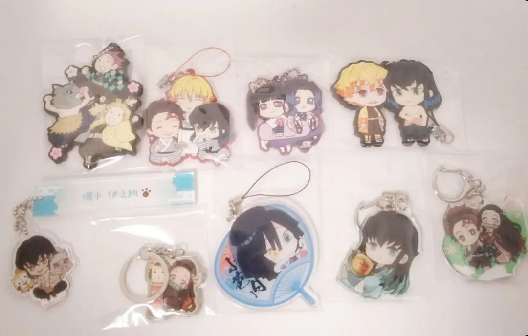 Thumbnail of Demon Slayer Keychain Acrylic Keychains Obanai Iguro, Tanjiro Kamado, Inosuke Hashibira, Muichiro Tokito