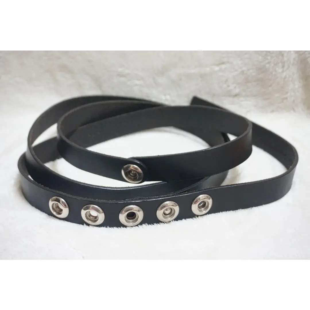 18ss ヨウジヤマモトプールオム 牛革 レザー ロング ガチャベルト COW LEATHER25MM LONG RING BELT(FREE SIZE Black): S'YTE｜THE