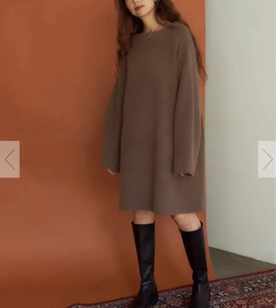 Thumbnail of titivate Big Silhouette Mini Dress - Brown