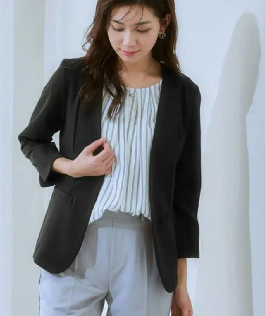 Thumbnail of Collarless 3/4 Sleeve Jacket Nissen