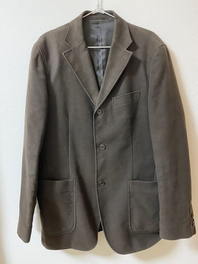 復古深棕色西裝外套 的縮圖