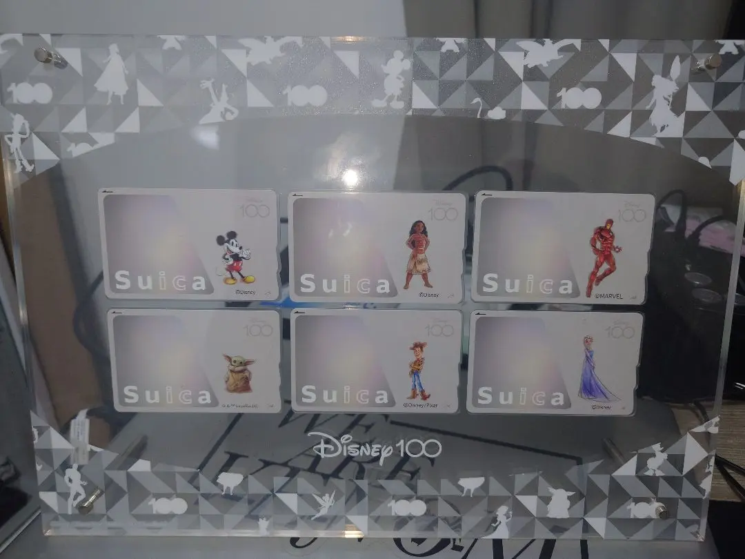 ディズニー100周年 Suica アクリルフレームセット 限定品】ディズニー100周年記念Suicaカード6枚 アクリルフレーム