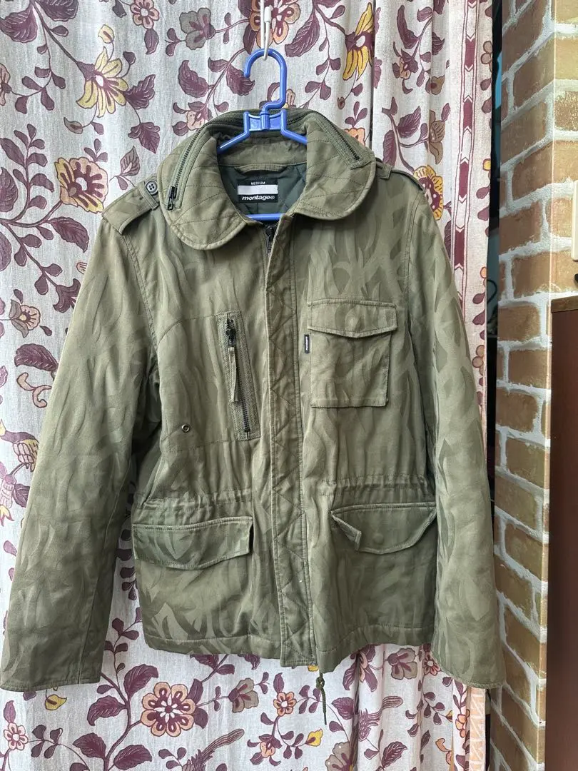 Thumbnail of montage Tribal Pattern Military Jacket - Size M