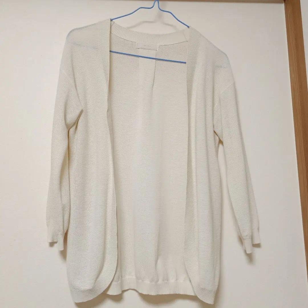 Thumbnail of any SiS Ivory Knit Cardigan 3/4 Sleeve Size M