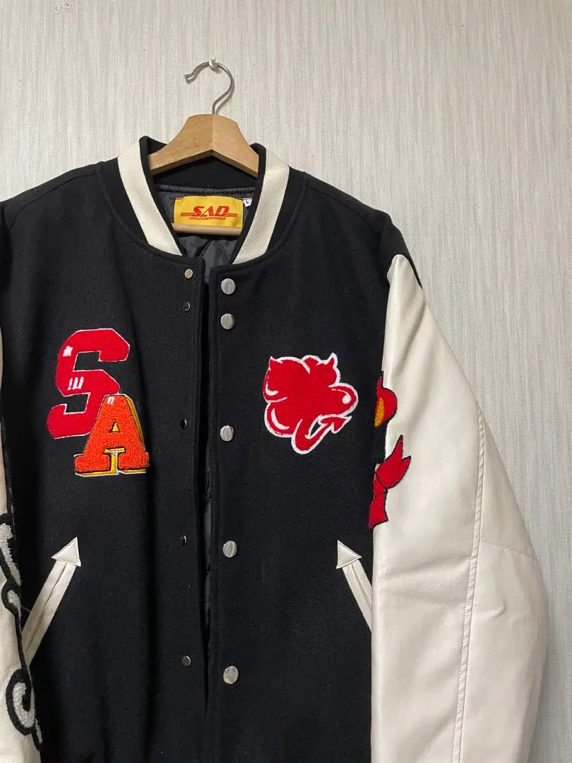 のり⭐︎　ストゥーシートリプルコラボスタジャン stussy トリプルコラボ スタジャン