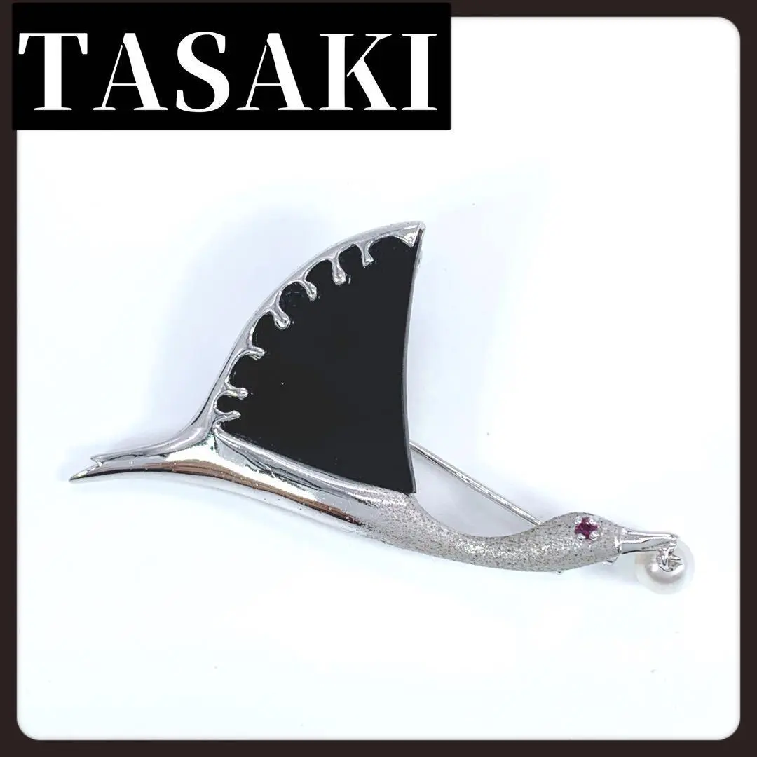 2way　TASAKI　タサキ　ブローチ　ネックレス　本真珠　パール　白鳥　動物 2way TASAKI タサキ ブローチ ネックレス 本真珠 パール 白鳥