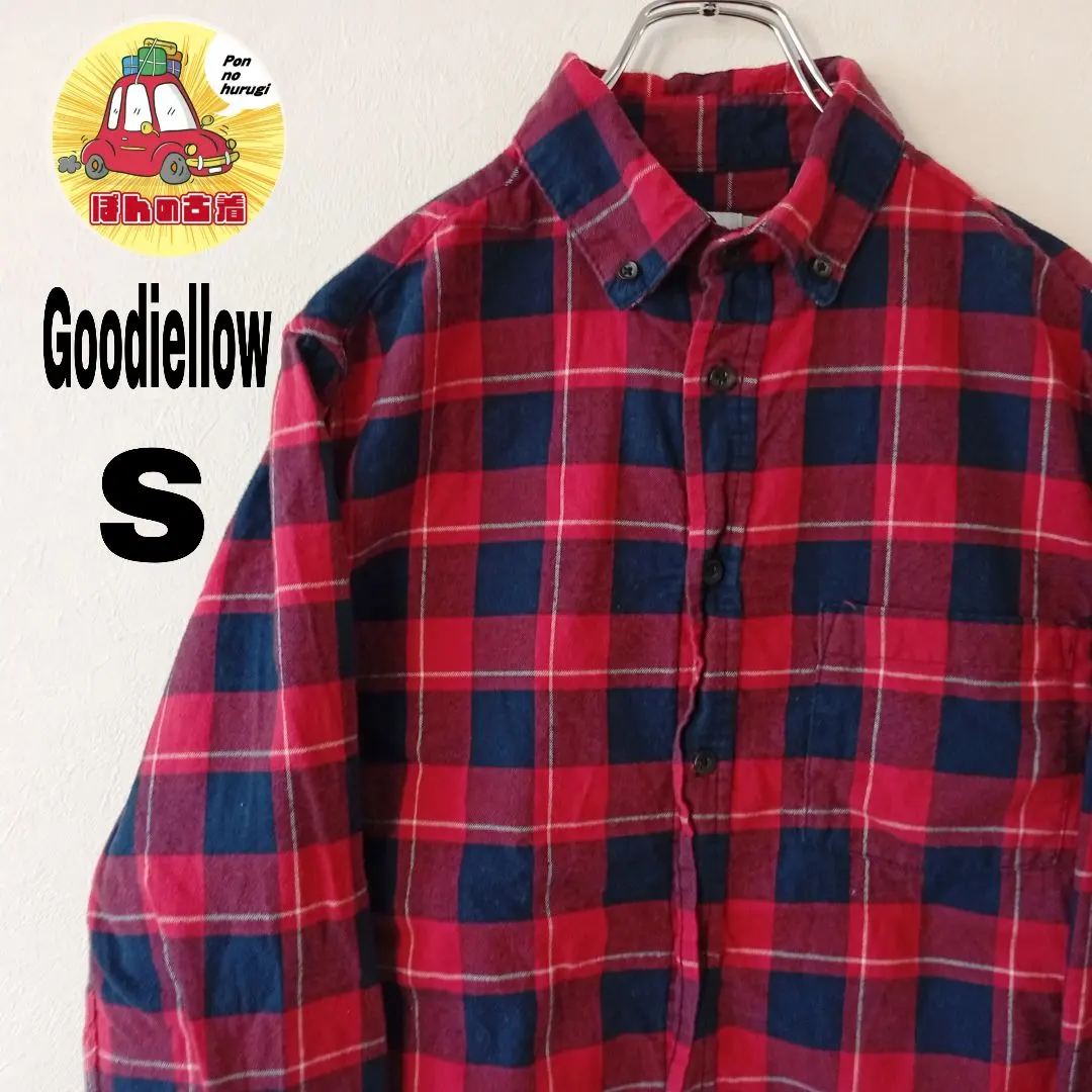 Thumbnail of USA Vintage Goodfellow Flannel Shirt S Navy Red Check