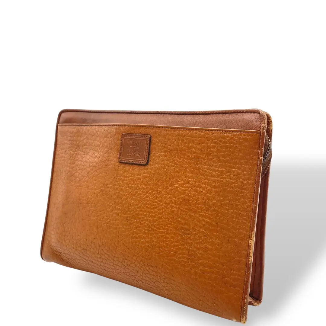 Thumbnail of Good condition BURBERRY clutch bag leather camel second bag
