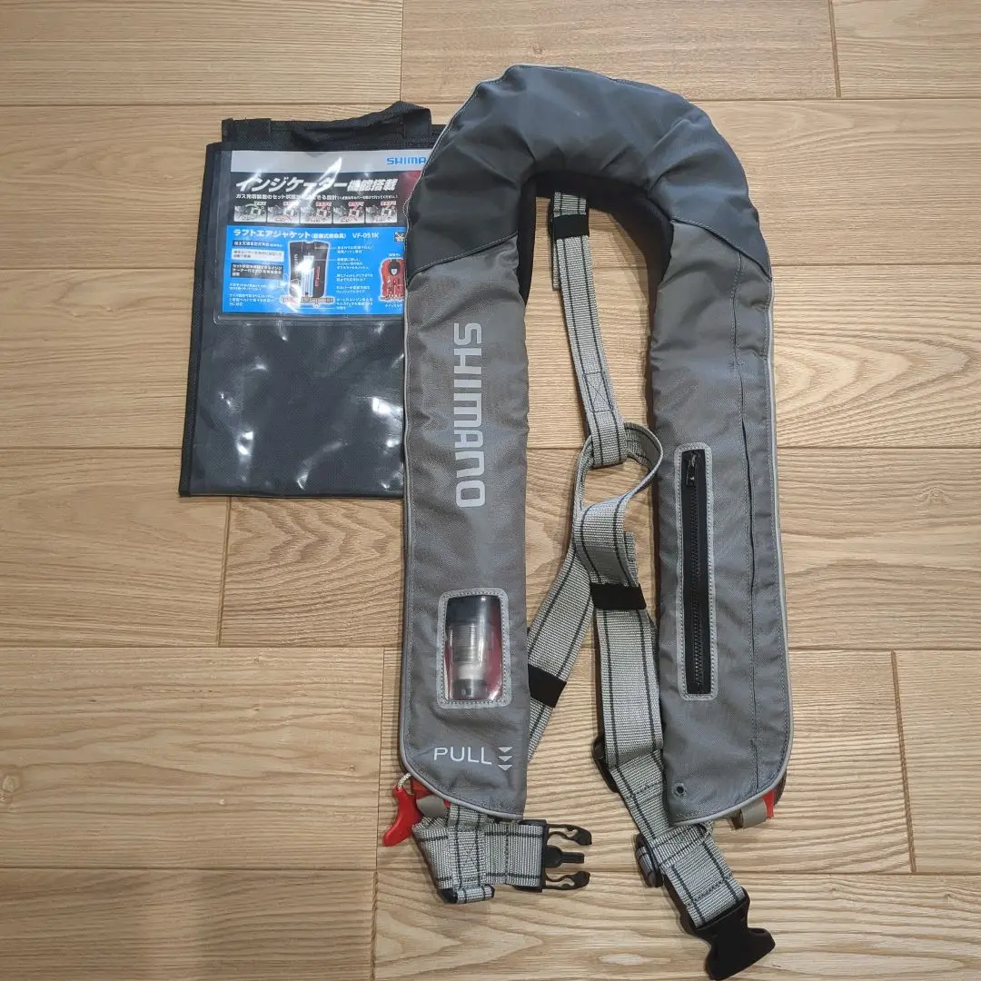 SHIMANO VF-051K ライフジャケット 未使用品 シマノ ラフトエアジャケット (膨脹式救命具) フリー ブラック