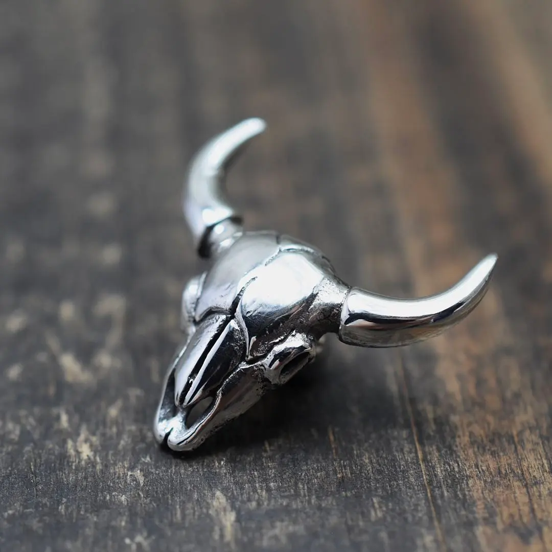 Thumbnail of SILVER925 Buffalo Skull Concho, Size S