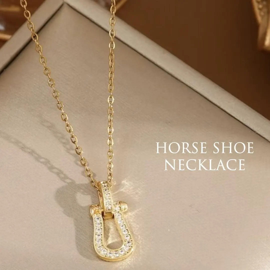 Thumbnail of Necklace for women, jewelry, horseshoe necklace, gold, men's