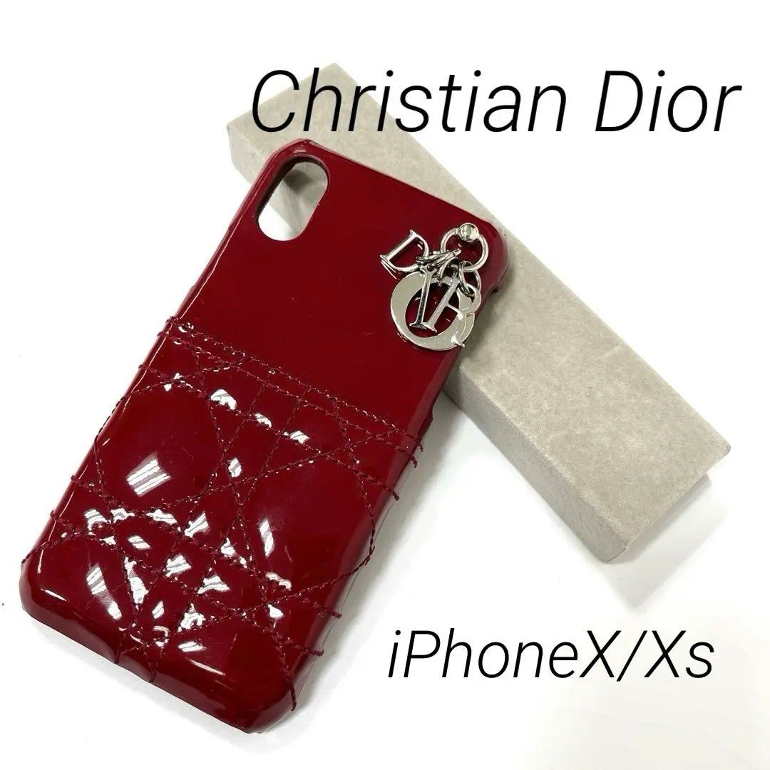 ディオール Lady Dior iPhoneX/Xsケース スマホケース レッド