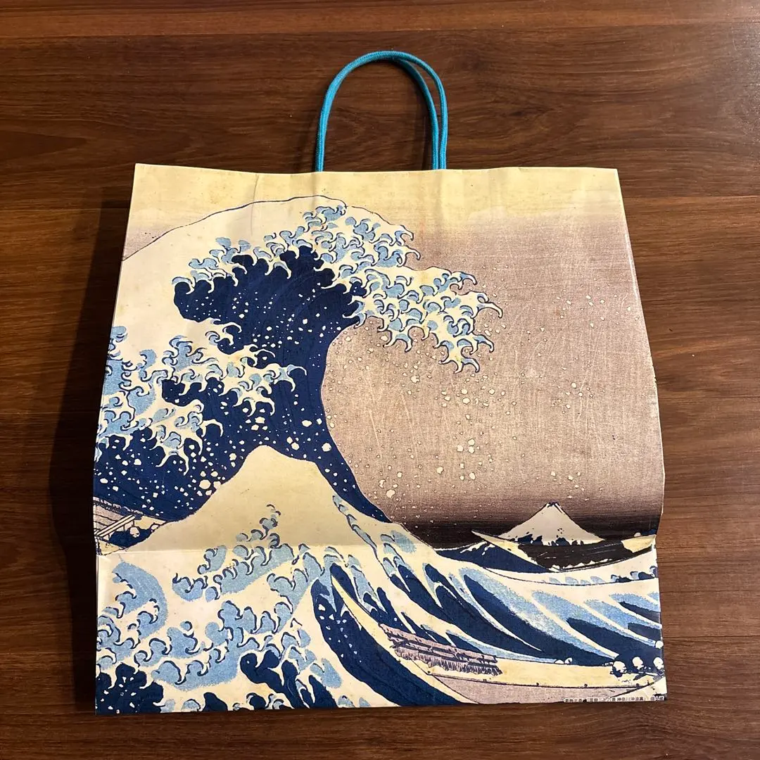Thumbnail of The All Hokusai Exhibition: Illustration Paper Bag of Waves and Mt. Fuji