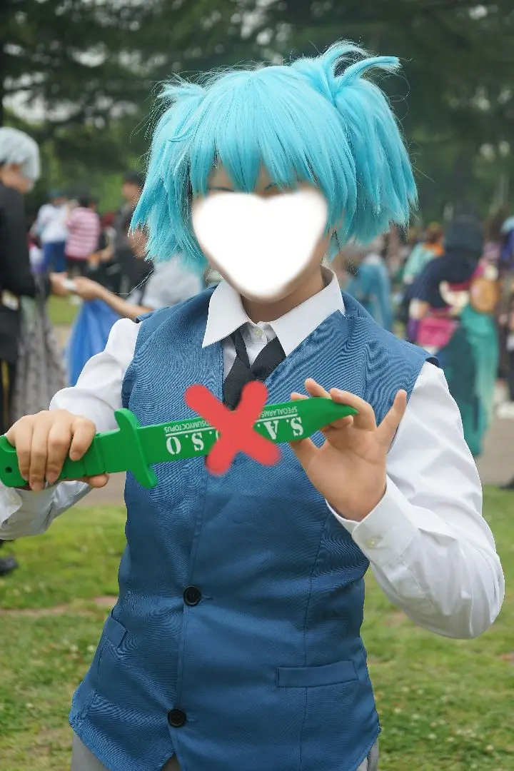 暗殺教室 潮田渚 コスプレ ウィッグ小道具付 L〜XL 暗殺教室 潮田渚 コスプレウィッグ｜cosonsenコスプレ通販